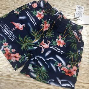 60 SSLR big boys Board Shorts Swim Trunks pockets Parrots NAVY XS NEW